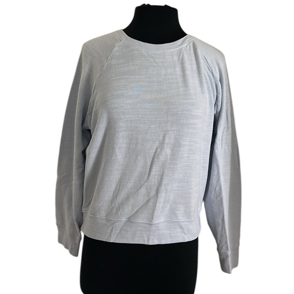 J.Crew light baby blue crewneck vintage fleece  sweater so small - Picture 1 of 6